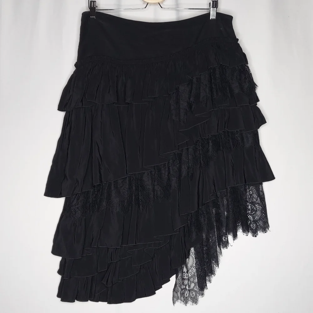 Zara Black Asymmetrical Skirt - Picture 1 of 8